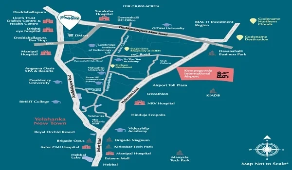 Shriram Pristine Estates Location Map
